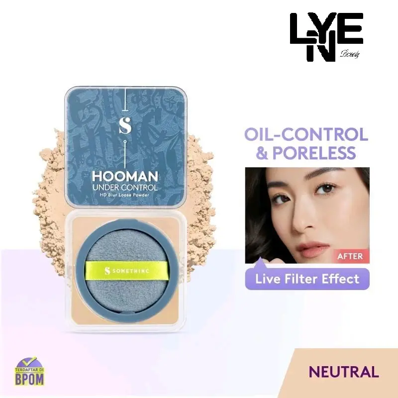 SOMETHINC Hooman Under Control HD Blur Loose Powder - Bedak Tabur 13gr Tahan Lama Wajah Cushion 6