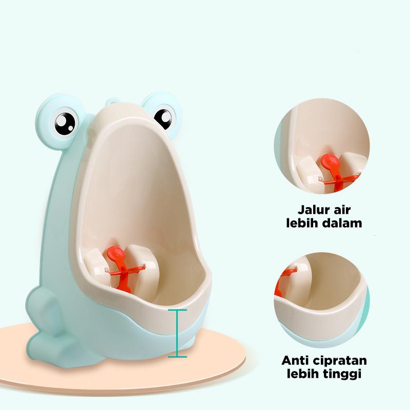 Megam Pispot Tempat Pipis Anak Laki Bentuk Katak Training Potty Toilet Boys Urinal Frog Toilet Training HSB811 7
