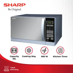 SHARP MICROWAVE OVEN R-728(K/S/W)-IN Kapasitas 25 Liter Stylish Designed Microwave Oven
