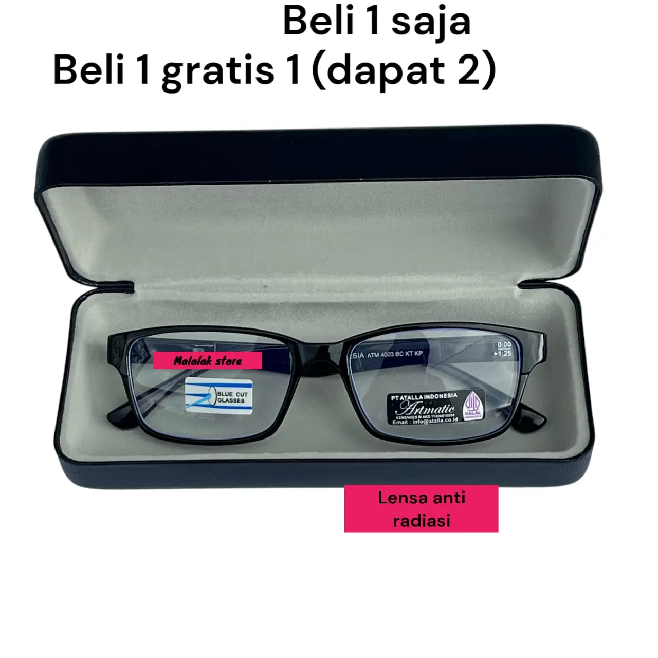 BELI 1 GRATIS 1 Kacamata Dua Fungsi Untuk Baca Dan Jalan Lensa Anti Radiasi Free Box Dan Lap