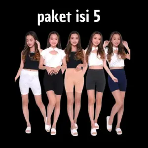 SHOT SUPER JUMBO ISI 5PCS BAHAN SPANDEK LICIN BB 90_120 Shorts Celana Pendek Wanita Paket Hemat 1 Paket Isi 5
