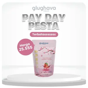 GLUGHAVA- GlutaColla Strawberry Powder 50gr BPOM GLUGHAVA- GlutaColla Strawberry Powder 50gr BPOM