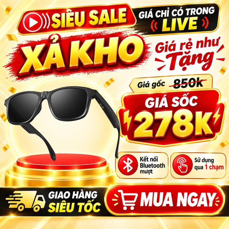 KÍNH THÔNG MINH THỜI TRANG XO-E9 UNISEX, MẮT KÍNH KẾT NỐI BLUETOOTH V5.3 CHỐNG…