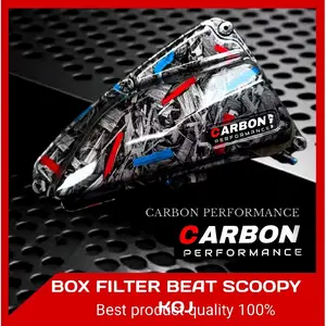 Tutup Filter Carbon WTP Forged K0J untuk Beat LED Scoopy New Tahun 2021-2023 Motorcycle
