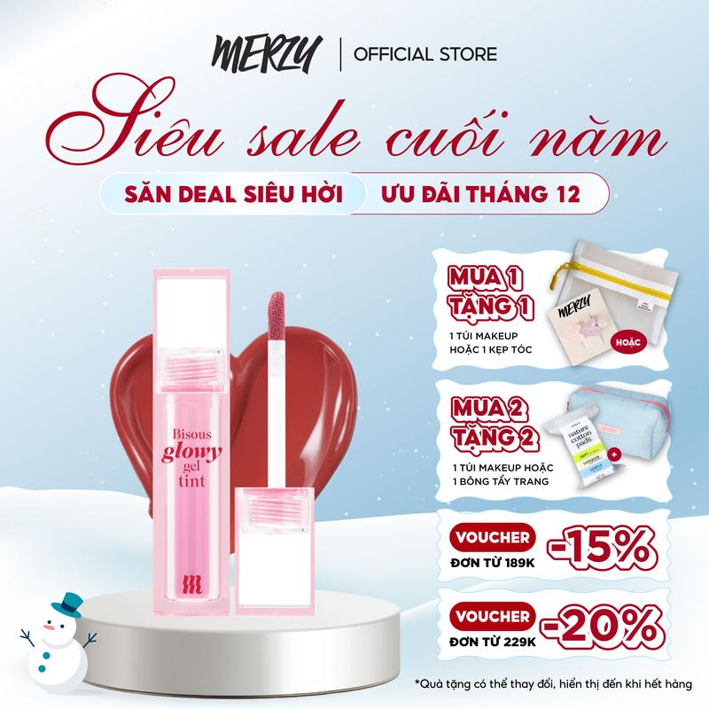   LIVE  Son Bóng Pha Lê Merzy Bisous Glowy Gel Tint 4g 