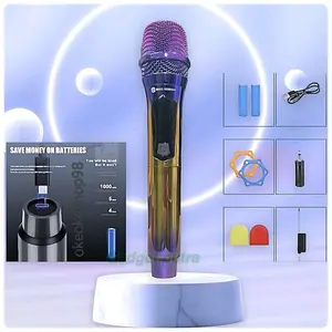 Mic wireless MKF-01 With Receiver 1 Mic Single Mic Karaoke Bluetooth Multi  Microphone Mikrofon konten kreator
