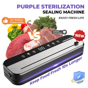 Vacum Sealer 75Kpa Otomatis Automatic 4 in 1 Alat Vakum Makanan Food Sealer Basah Dan Kering Wet Dry Elektrik 120W Portabel Anti Bocor Total Frozen Makanan Daging Ikan Buah Sayur Air Tight Penyimpanan Segar Lebih Lama Tanpa Ribet Gratis Plastik Vacum Bags