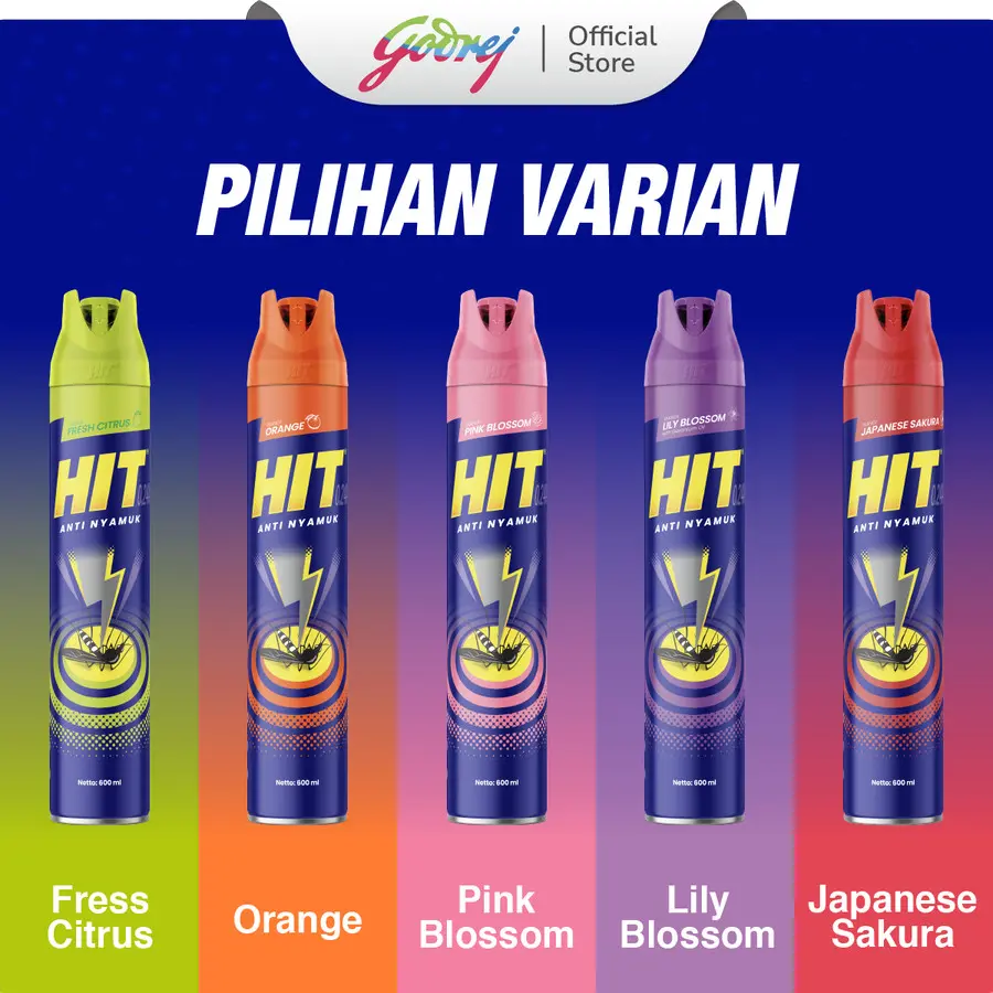 Hit Aerosol Bunuh Nyamuk Seketika 600ml All Variant
