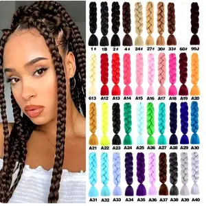 rambut kepang polos/box braids polos/rambut sambung kepang polos/rambut extension box braids