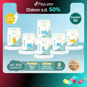 [3 PACK] MAKUKU SAP Diapers Comfort Fit NB/S/M/L/XL/XXL