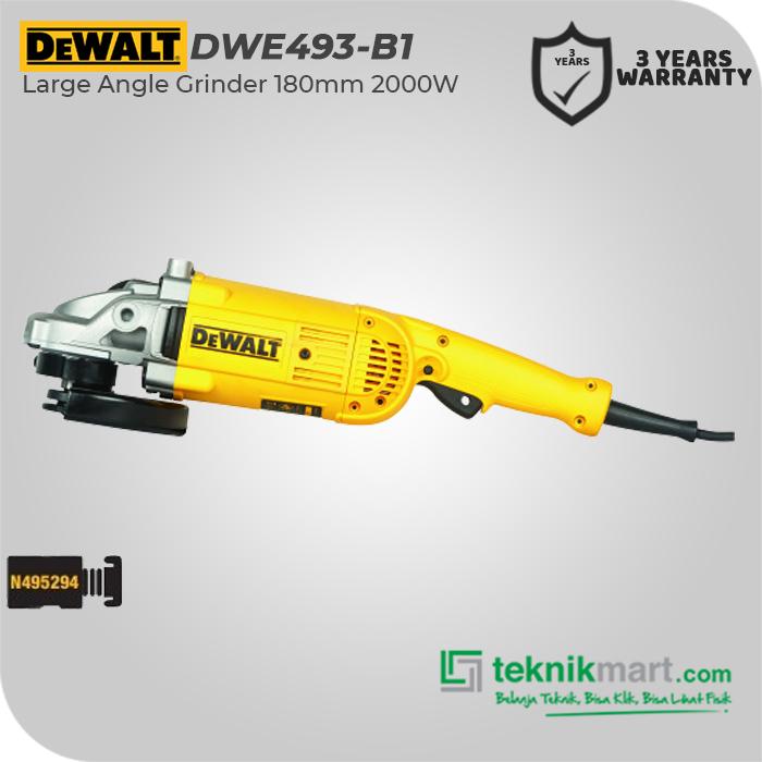 Gambar Dewalt Large Angle Grinder / Gerinda Tangan Listrik 180mm 2200Watt DWE493 dari Teknikmart Kota Administrasi Jakarta Barat Tokopedia