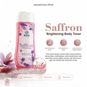 Aleya Skincare Expert Toner Badan Saffron 100 ml BPOM NA18210100231 Mencerahkan Melembabkan Mengangkat Daki & Sel Kulit Mati