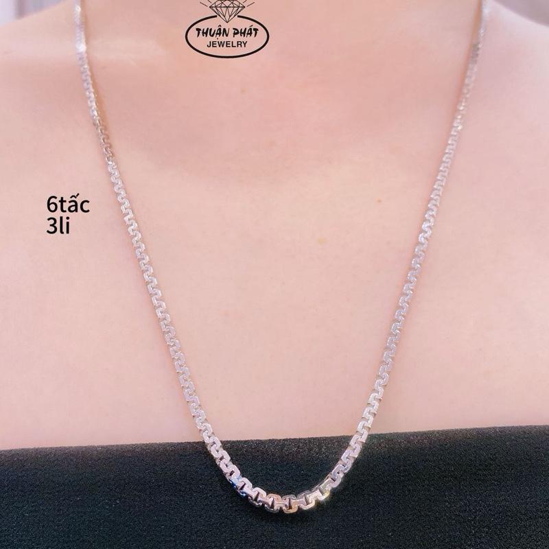 Phụ Kiện Dây Chuyền Unisex D01041 Dây Cong HQ 3Li Dày 60cm Đeo Cổ Sang Trọng Trang Sức Bạc Ý Xi Kim - Bạc Thuận Phát Nam Nữ Đeo được