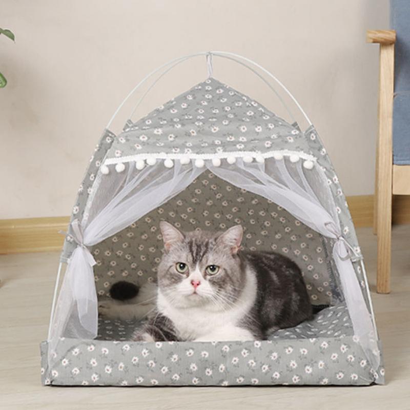Product Introduction of Pet Tent Bed Puppy Dogs Tent House Four Seasons General Pet House Puppy Dogs Cats Bed Pet Supplies Summer Dog House Pet Products 21