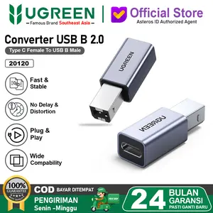 UGREEN Converter Printer USB Type-C Female To USB-B 2.0 Adapter 20120