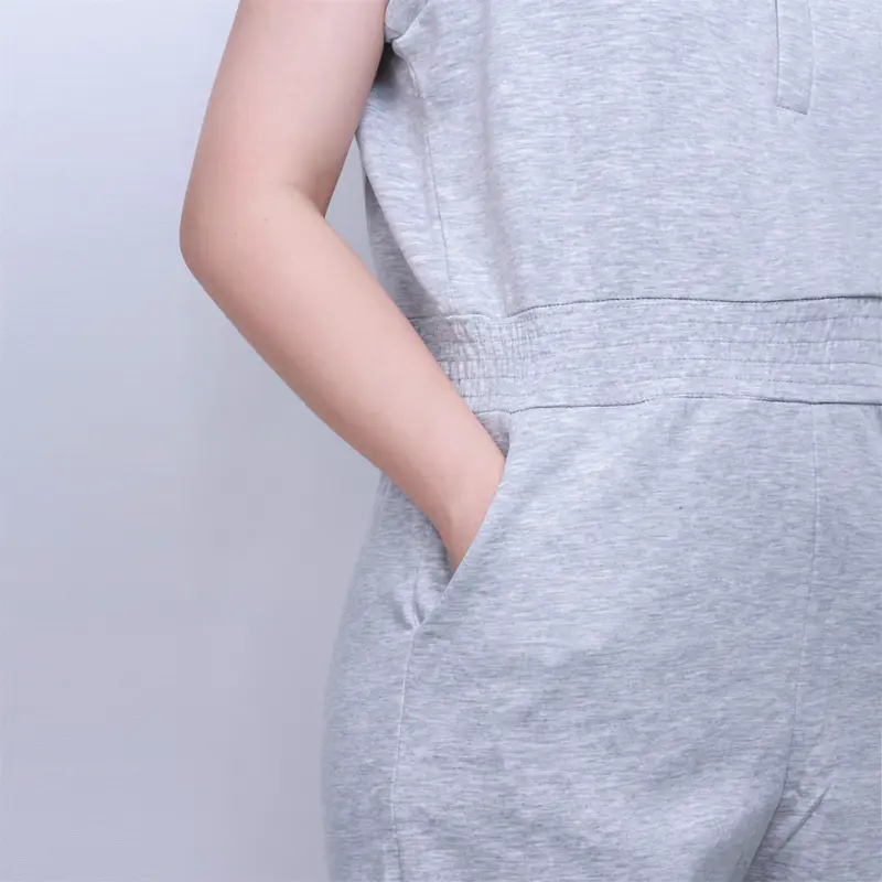 Pwest Women's Stretch Sleeveless Short Pocket KNIT Polo Romper 4