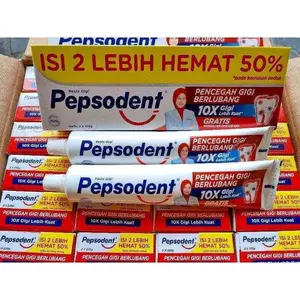 2 PCS PEPSODENT JUMBO 225 Gram Hemat 50% Pencegah Gigi Berlubang 10X Lebih Kuat