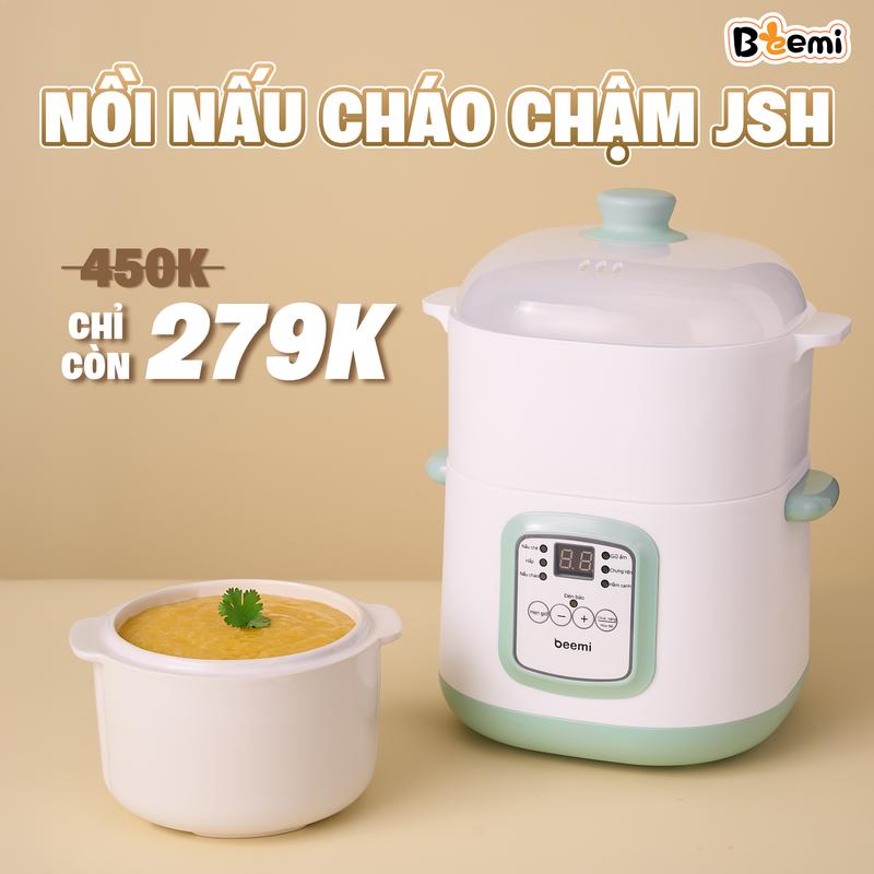 [LIVE] Nồi nấu chậm Beemi bản mới, 6 chức năng nấu cháo, nấu chè, hấp, chưng yến, hầm canh, giữ ấm tự động lên đến 8 tiếng, chức năng hẹn trước giờ nấu, nấu cơm tiện lợi