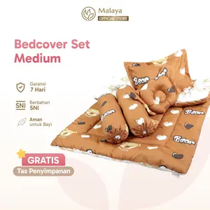MALAYA BABY - Bedcover Bayi set 2 Bantal dan 2 guling | Katun Korea Medium