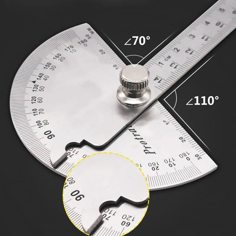 Penggaris Jangka Ruler 180 Derajat 14.5cm / Mistar Pengukur Sudut Kemiringan 0