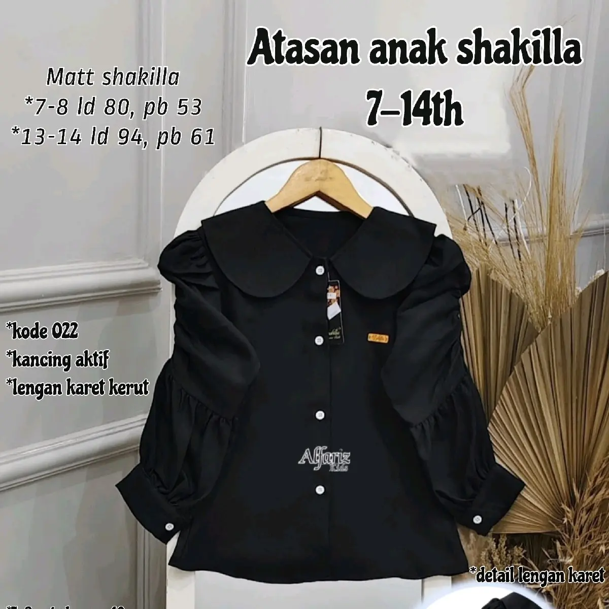 [022] Atasan Anak Shakila Usia 7-14 Tahun
