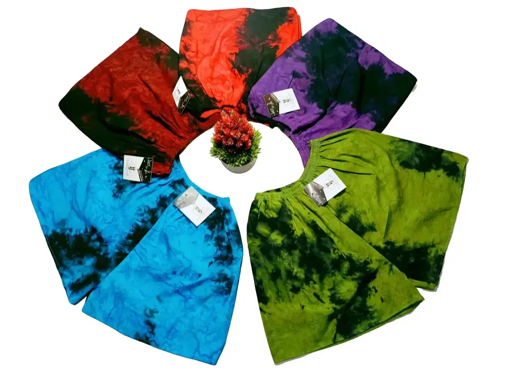 Hot Pen Celana Pendek Wanita Batik Warna Celana Umpan Shorts Santai Rayon Tebal Elastis Pinggang Max 115-120cm