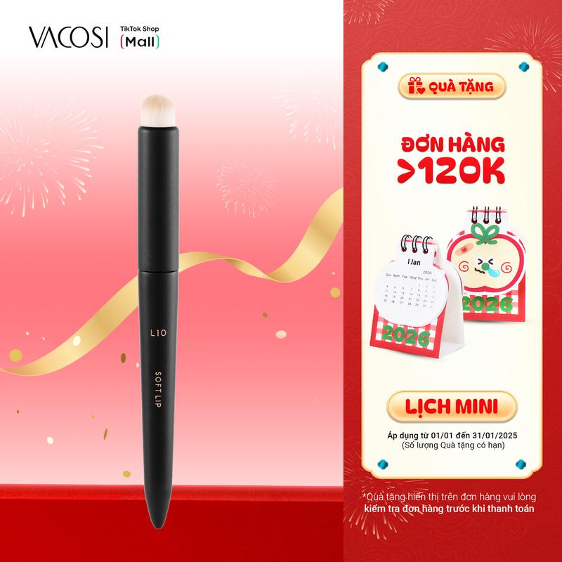  Cọ môi đầu tròn không nắp đậy VACOSI Tạo Hiệu Ứng Ombre Căng Mọng Che Viền Môi Hoàn Hảo L10-Y24 