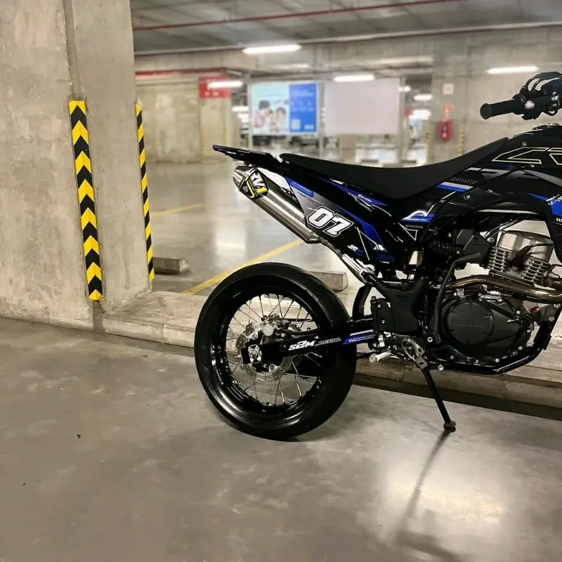 Decal CRF 150L Warna Biru Hitam Elegan Terbaru - Free Custom - Motorcycle 2