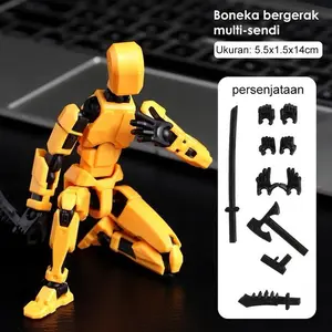 READY STOCK Dummy 13 Action Figure Mainan Pergeseran Bentuk Bergerak Multi-Sendi Manekin Cetak 3D Dengan 4 Senjata dan 3 Bentuk Tangan