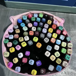 Aimilo - Spidol Warna Warni 1 Set Sketch Marker 2 Tip Touch Marker 48/60/80 Warna