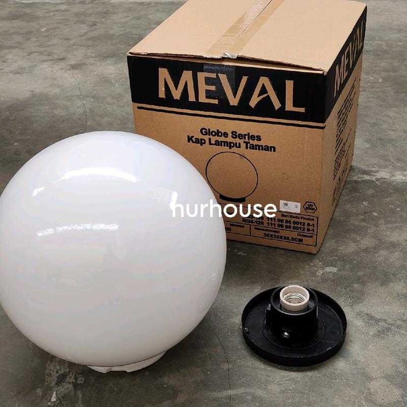 lampu taman bulat lampu tugu pagar meval 10 inch 25 cm lampu pilar outdoor 2