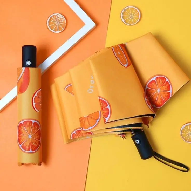 Payung Lipat Motif Lucu Manual | Payung Mini Lipat Anti Hujan & Panas | Payung Travel Lipat Ringan Praktis