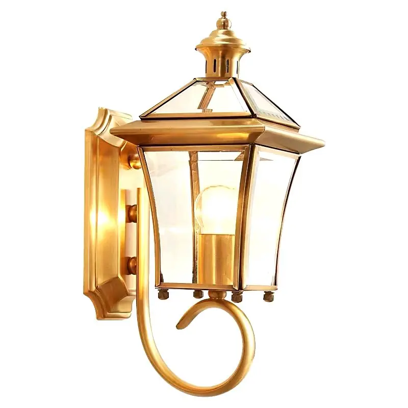 Đèn cột cổng ngoài trời sân vườn. Đèn tường Đồng cao cấp chống nước trang trí nội ngoại thất hiện đại tặng kèm bóng LED
