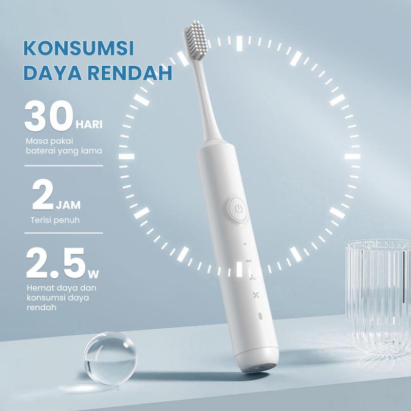Product Introduction of Aolida Sikat Gigi Elektrik 2 in 1 Pembersih Karang Gigi Sikat Gigi Elektrik Dewasa Dental Care Waterproof IPX7 Ultrasonic Vibration 3