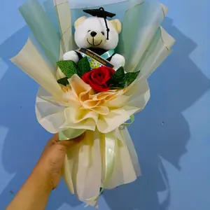 Buket boneka wisuda, buket boneka wisuda murah, buket boneka wisuda custom nama Dolls