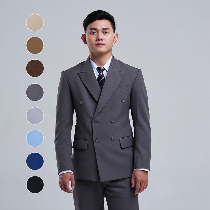 Mubeng - Elegant Jas Double Breasted Slimfit Wool Italy 0