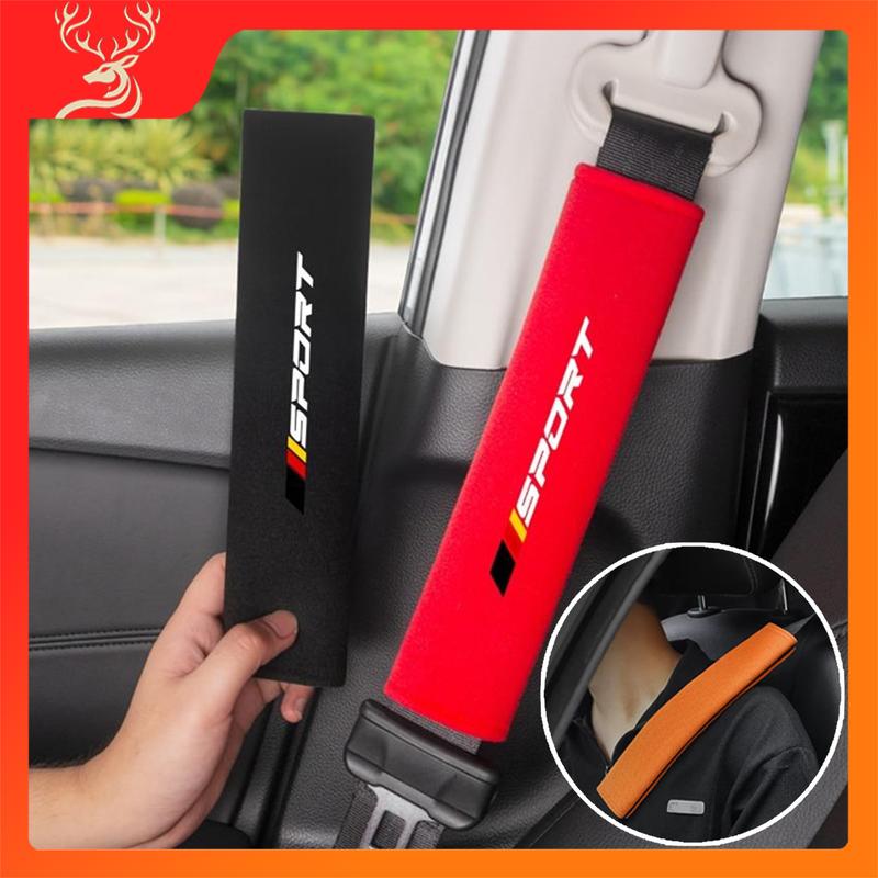 Bộ 2 Miếng Đệm Dây An Toàn ô Tô,Toàn Đeo Vai Da lộn Mềm Dây An Toàn Vỏ Bảo Vệ THỂ THAO Phụ Kiện Ô Tô Trang Trí