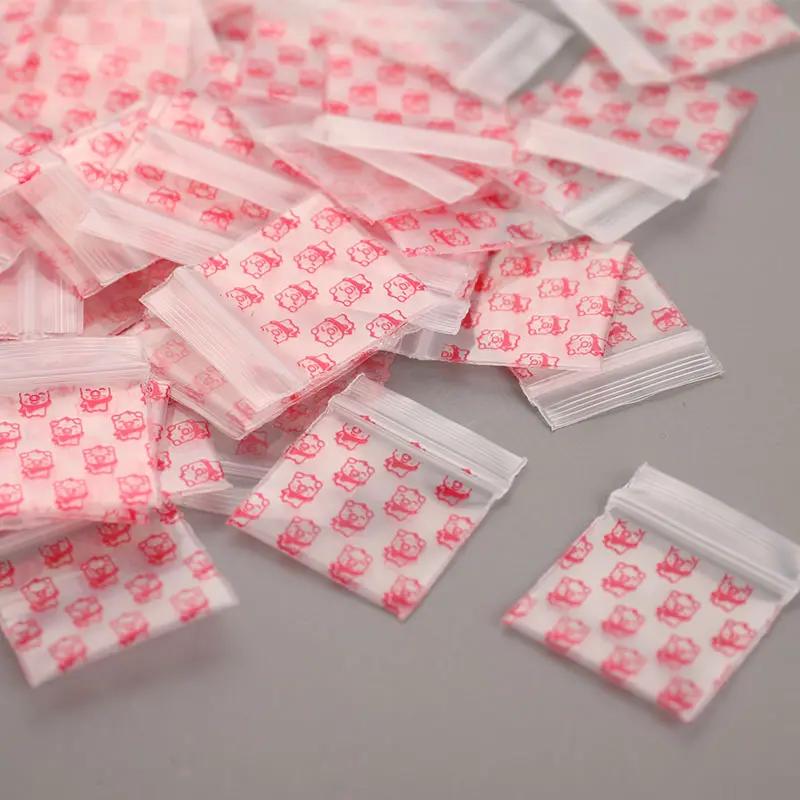 100pcs mini ziplock túi nhựa nhỏ bao bì túi kéo túi