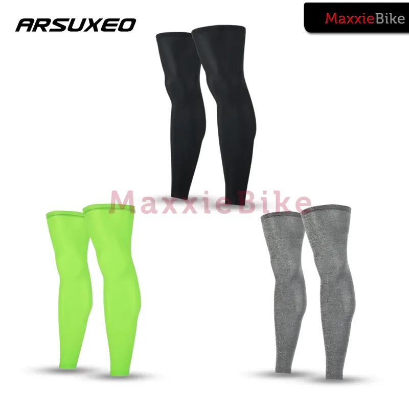 ARSUXEO Manset Kaki Sepeda Leg Sleeve Warmer Sun Screen Legging Cycling Outdoor Sports TT01 0