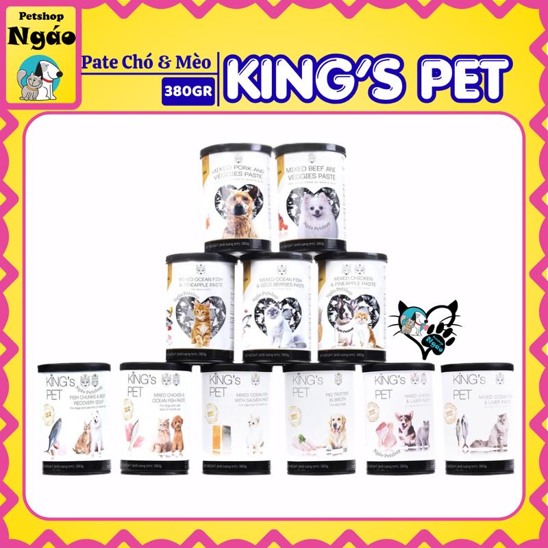 Pate Thịt Tươi King's Pet King Pet lon 380g cho chó mèo - Thức ăn ướt cho chó và mèo Ngáo Petshop