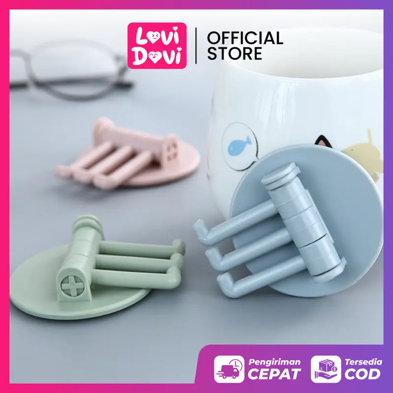 Gantungan Multifungsi / Gantungan Tempel Hanger Hook 3 in 1 / Gantungan Praktis 3 in 1 Serbaguna 6