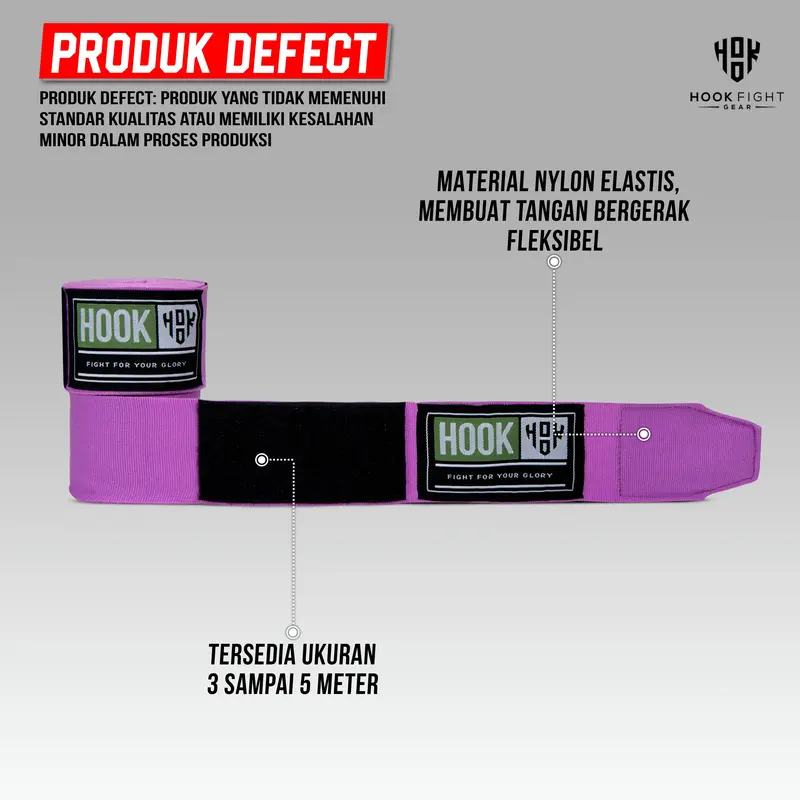 Handwarp Tinju Tali Muaythai Handwrap Muay Thai Hook Strap Elastis Hand Wraps Bandage Kickboxing Handwarp Pembungkus Tangan MMA Boxing Wrap 4