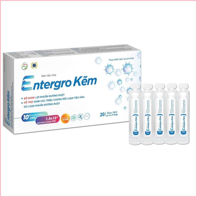 Men tiêu hoá Entergro kẽm Men hỗ trợ tiêu hóa, giảm đầy bụng, khó tiêu, ăn ngon vie