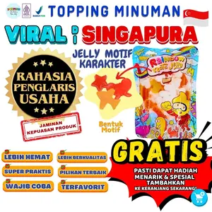 Jelly Motif Karakter Topping Minuman - Jelly Bentuk Motif Aneka Karakter Cocok Untuk Semua Minuman | Popping Boba Meletus Pecah Dimulut Nata Jelly