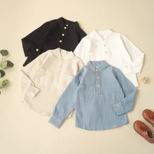 Todei.kids Kemeja Koko OMAR / Kemeja Atasan Lengan Panjang Anak Laki Laki Casual Linen Angel Premium 1 Sampai 6 Tahun / Baju Lebaran Anak / Kemeja Lebaran / Kemeja Koko Anak / Kemeja Koko Lebaran Anak Laki Laki