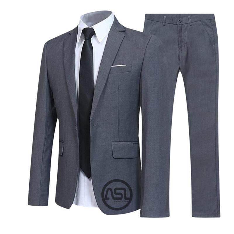 Setelan Jas Pria Formal Slimfit Premium Elegan Stelan Blazer Cowok Hitam Korean Style Casual 1