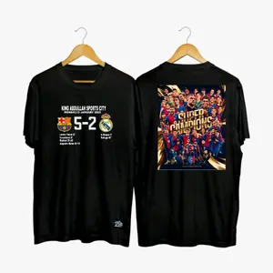 BAJU KAOS BARCELONA 5-2  REAL MADRID SUPER CHAMPIONS