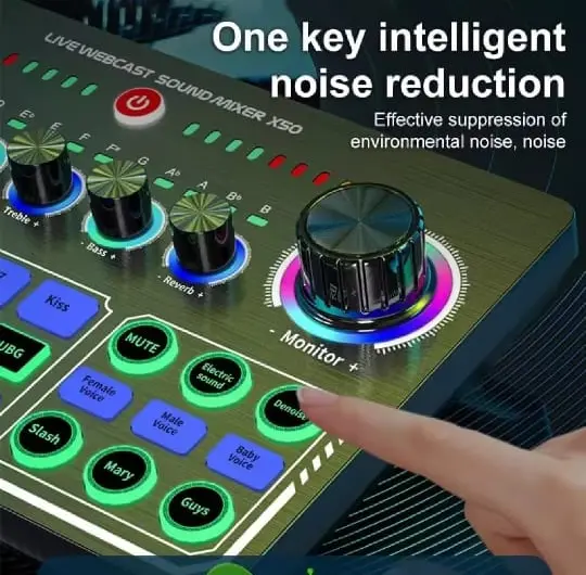 Kartu Suara X50, Kartu Suara Langsung, Kartu Suara Bluetooth Nirkabel, Mixer Audio Langsung, Kartu Suara Rekaman Siaran - X50 3