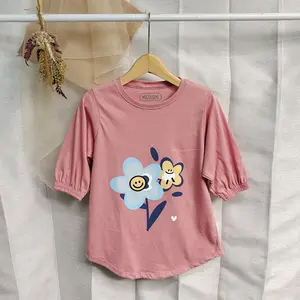NEW BLOUSE ANAK PEREMPUAN, BAJU ANAK PEREMPUAN, KAOS ANAK CEWEK BAHAN KATUN, LENGAN BALON, BAJU ANAK 3-12 TAHUN