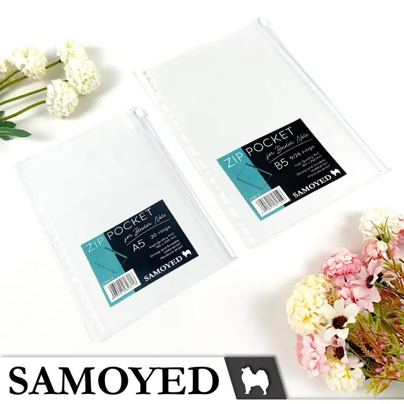 Kantong / Zip / Zipper / Ziplock Pocket / Bag for Binder Note / Loose Leaf A5 Samoyed ZPBN-11 4